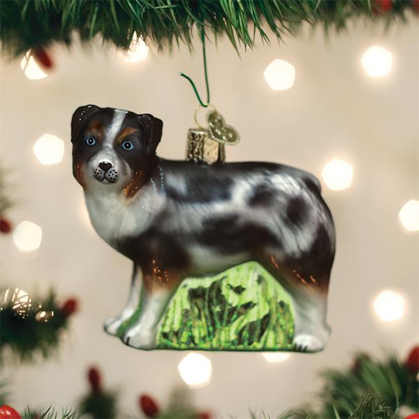 Old World Christmas Australian Shepherd Ornament