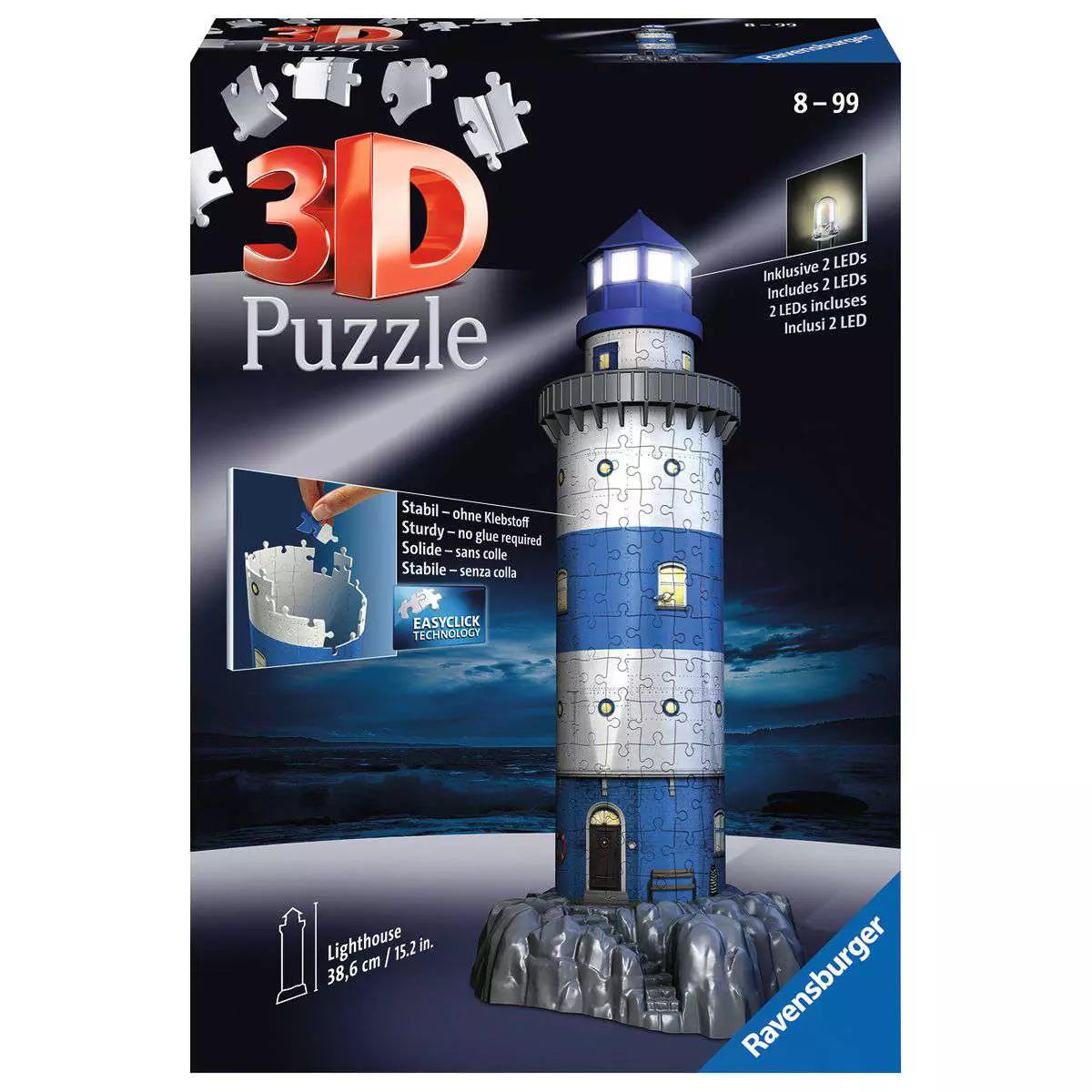 RAV Lighthouse Night Edition 216 Piece 3D Puzzle