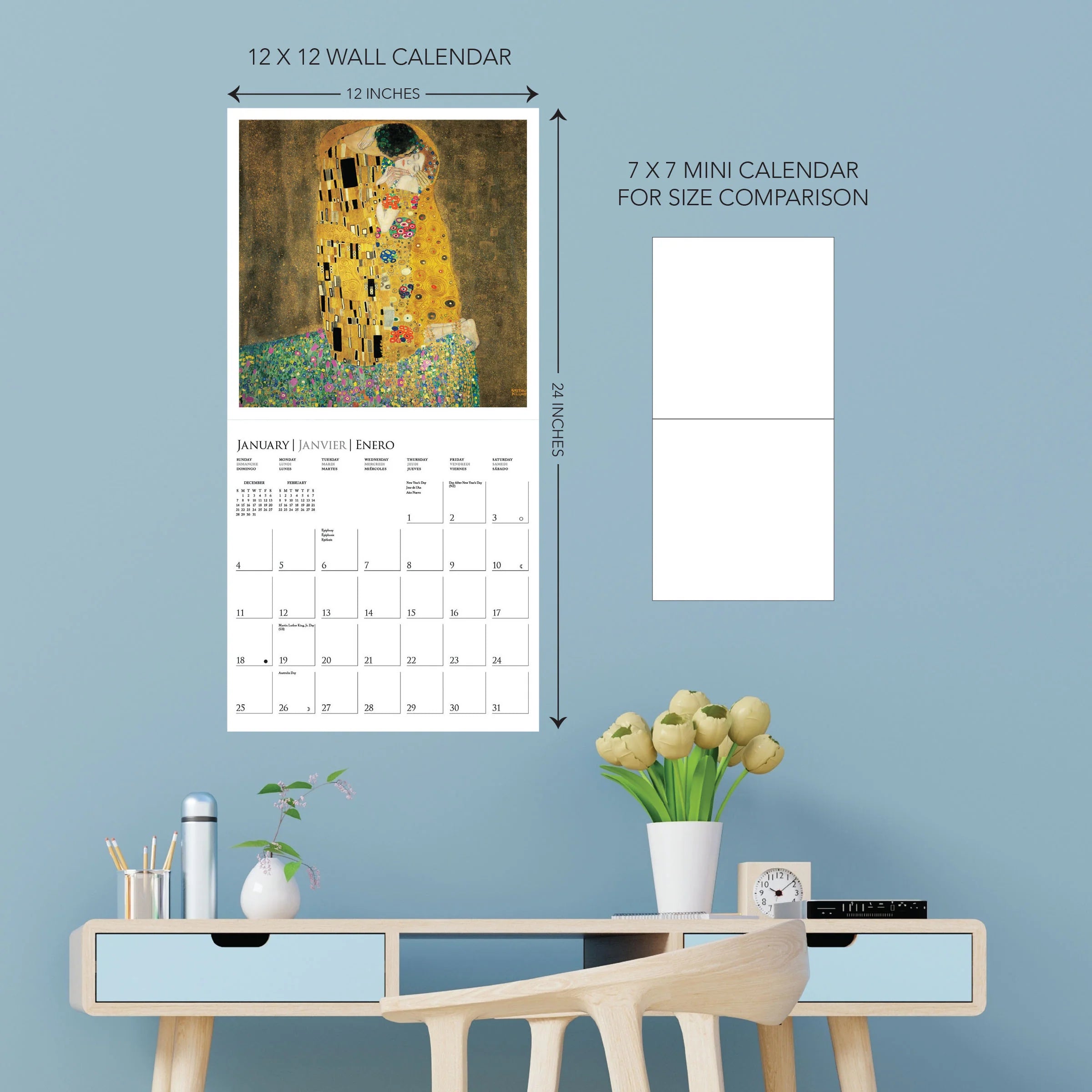Gustav Klimt 2026 Wall Calendar