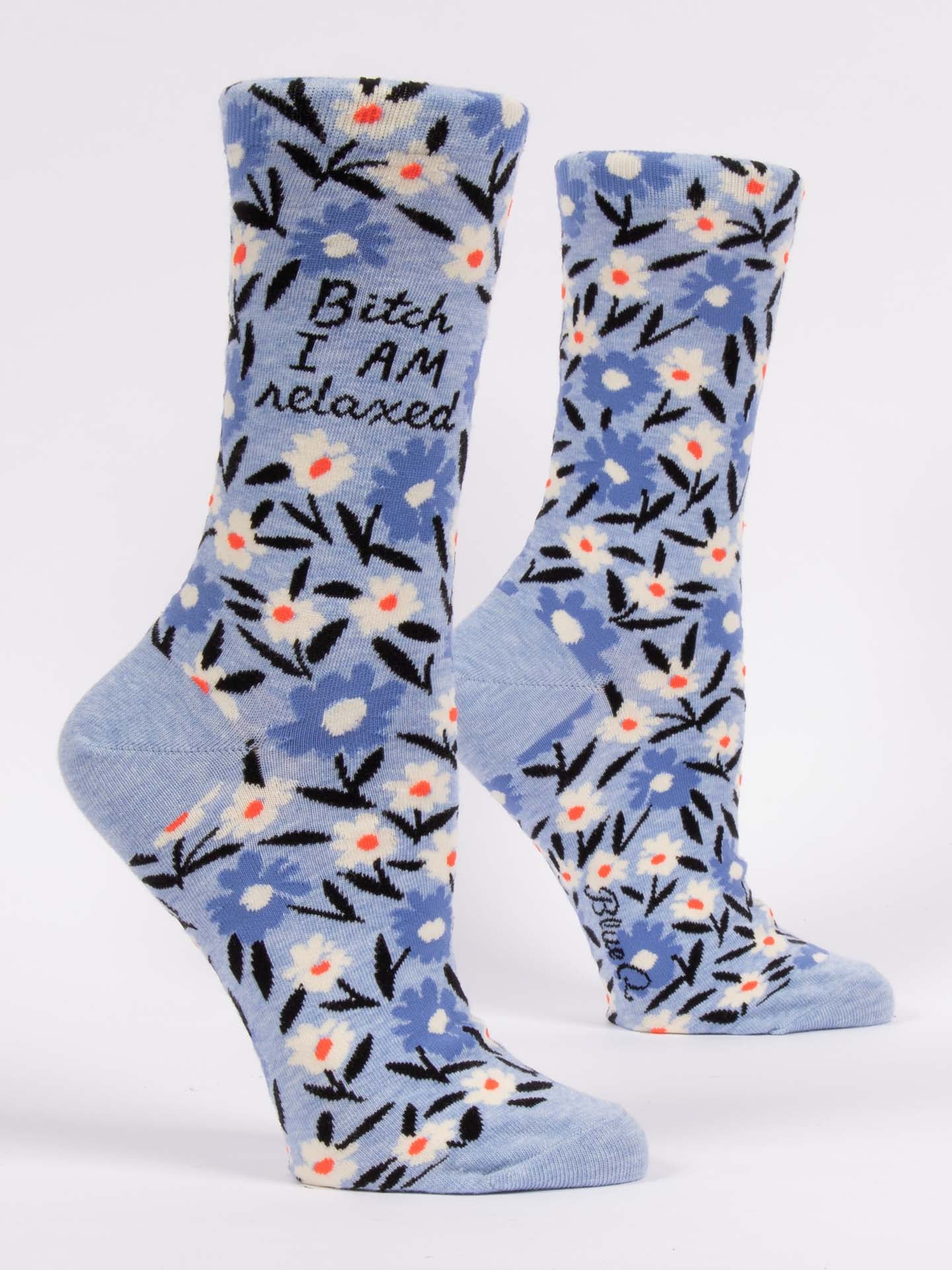 BLUQ Bitch I AM Relaxed Women's Crew Socks