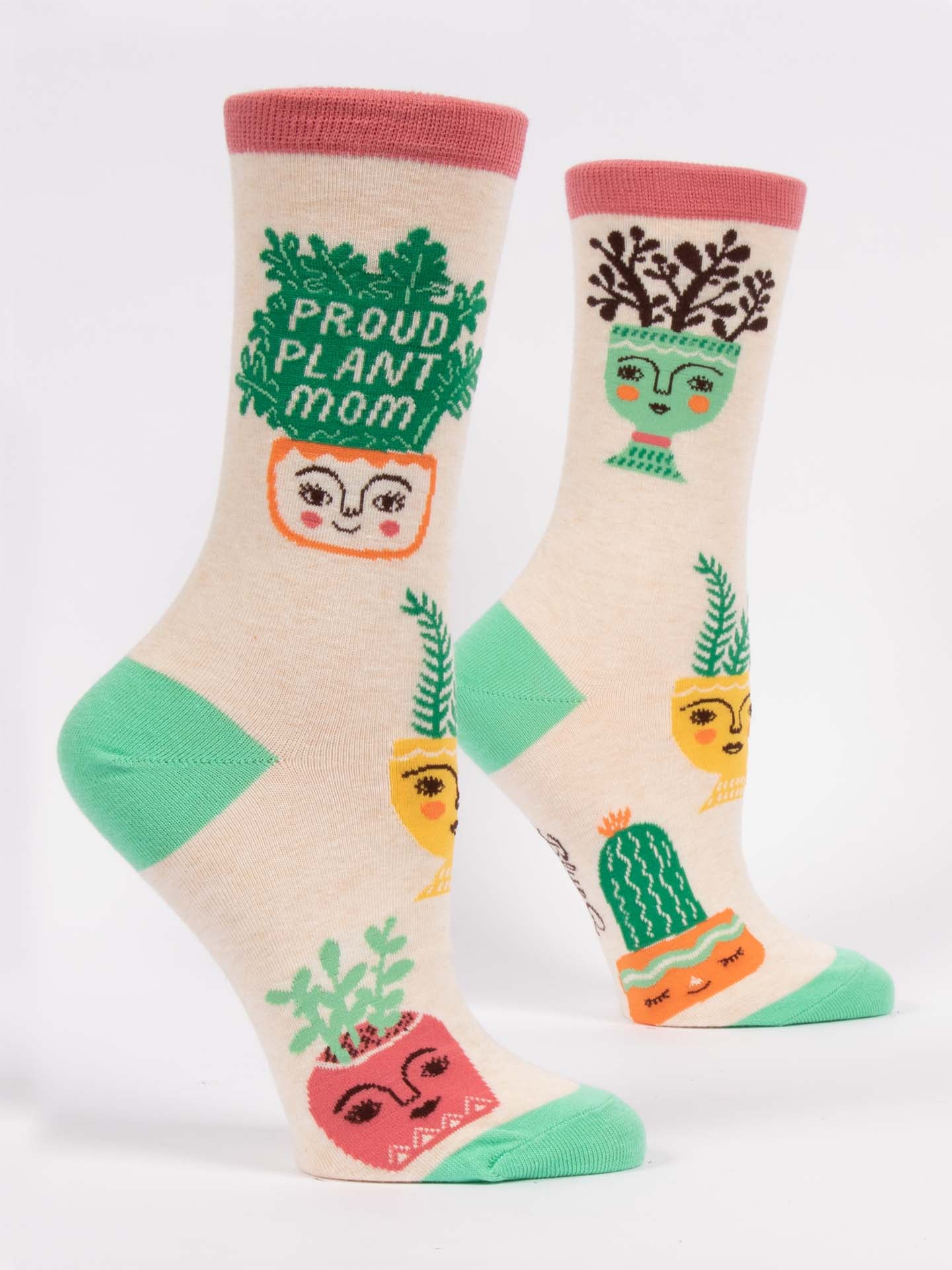 Blue Q Womens Crew Socks - Proud Plant Mom