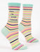 Blue Q Women's Crew Socks - Shhh.. I'm Over-Thinking