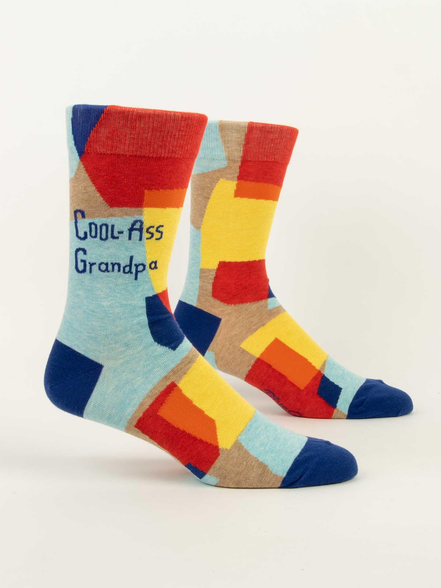 BLUQ Cool-Ass Grandpa Men's Crew Socks
