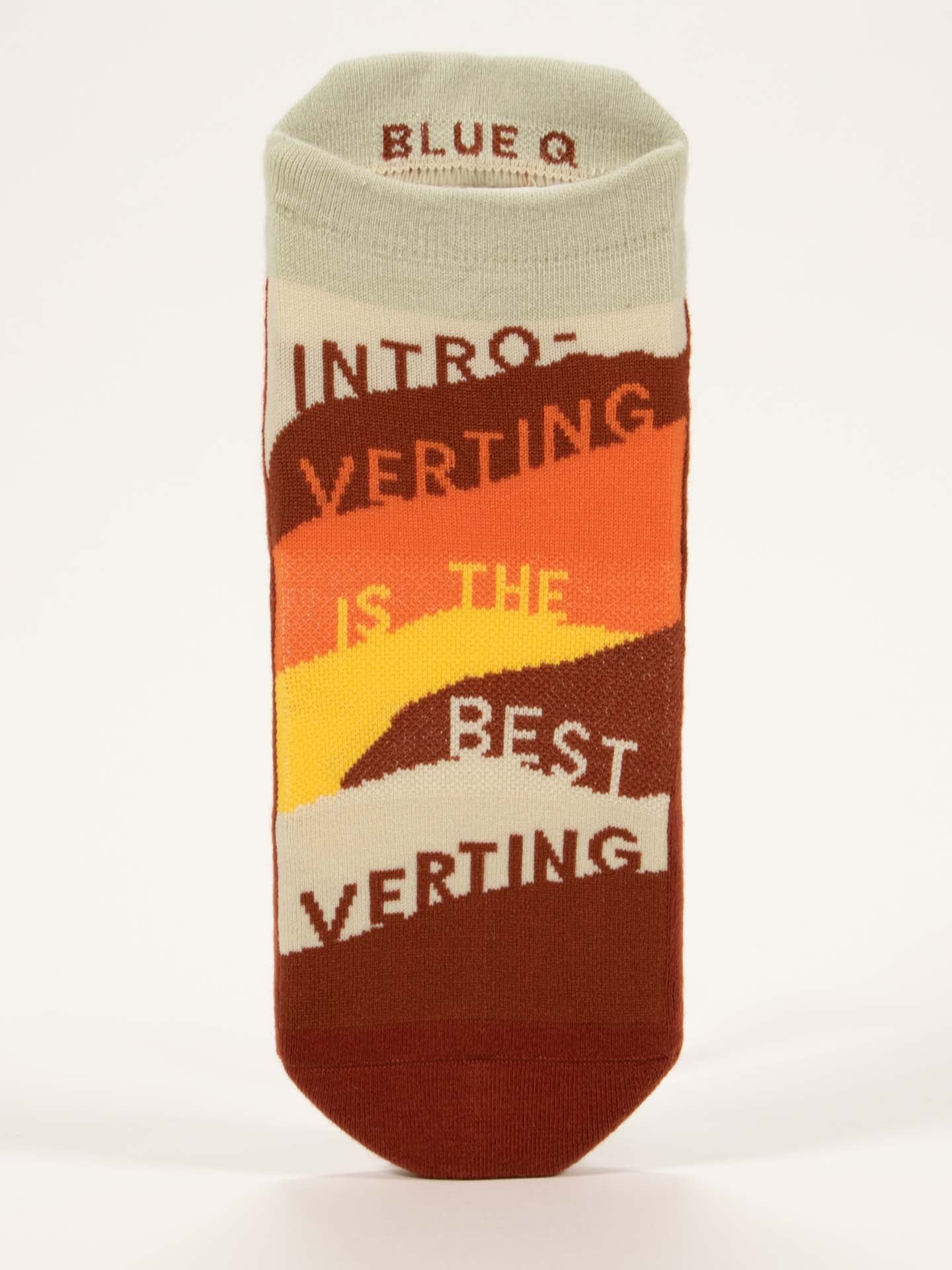 BLUQ Introverting Is The Best Verting Sneaker Socks (S/M)