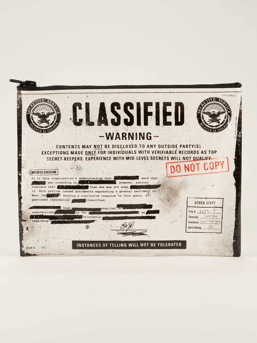 Blue Q Zip Pouch - CLASSIFIED