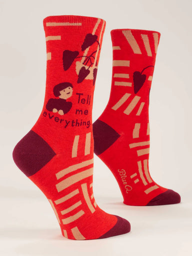 BLUQ Tell Me Everything Women's Crew Socks