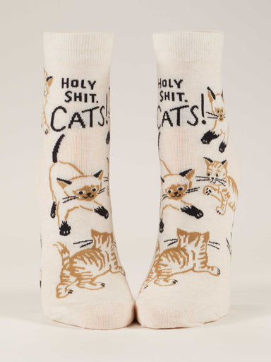 BLUQ Holy Shit. Cats! Women's Ankle Socks