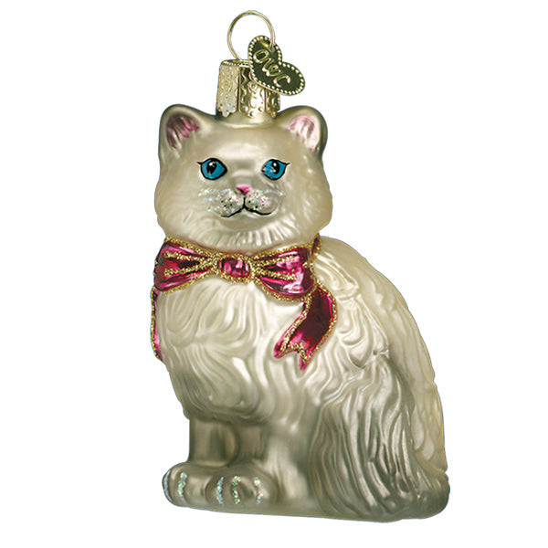 Old World Christmas Grey Himalayan Kitty Ornament    