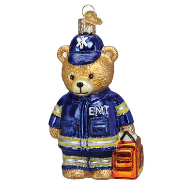 Old World Christmas EMT Teddy Bear Ornament