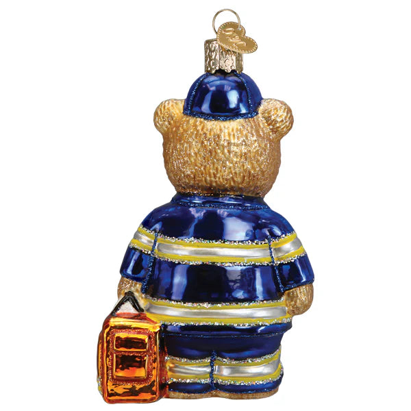 Old World Christmas EMT Teddy Bear Ornament