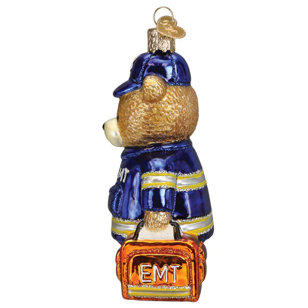 Old World Christmas EMT Teddy Bear Ornament