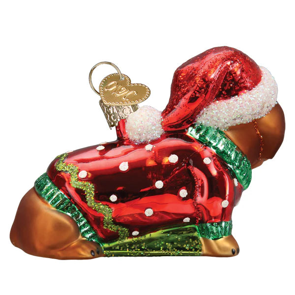 Old World Christmas Dashing Dachshund Puppy Ornament