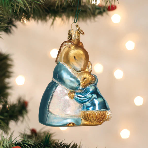 Old World Christmas Peter and Mrs. Rabbit Ornament