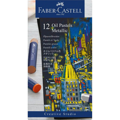 FABR OIL PASTEL MTLC 12