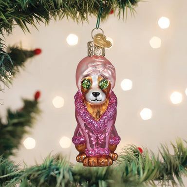 Old World Christmas Spa Dog Ornament
