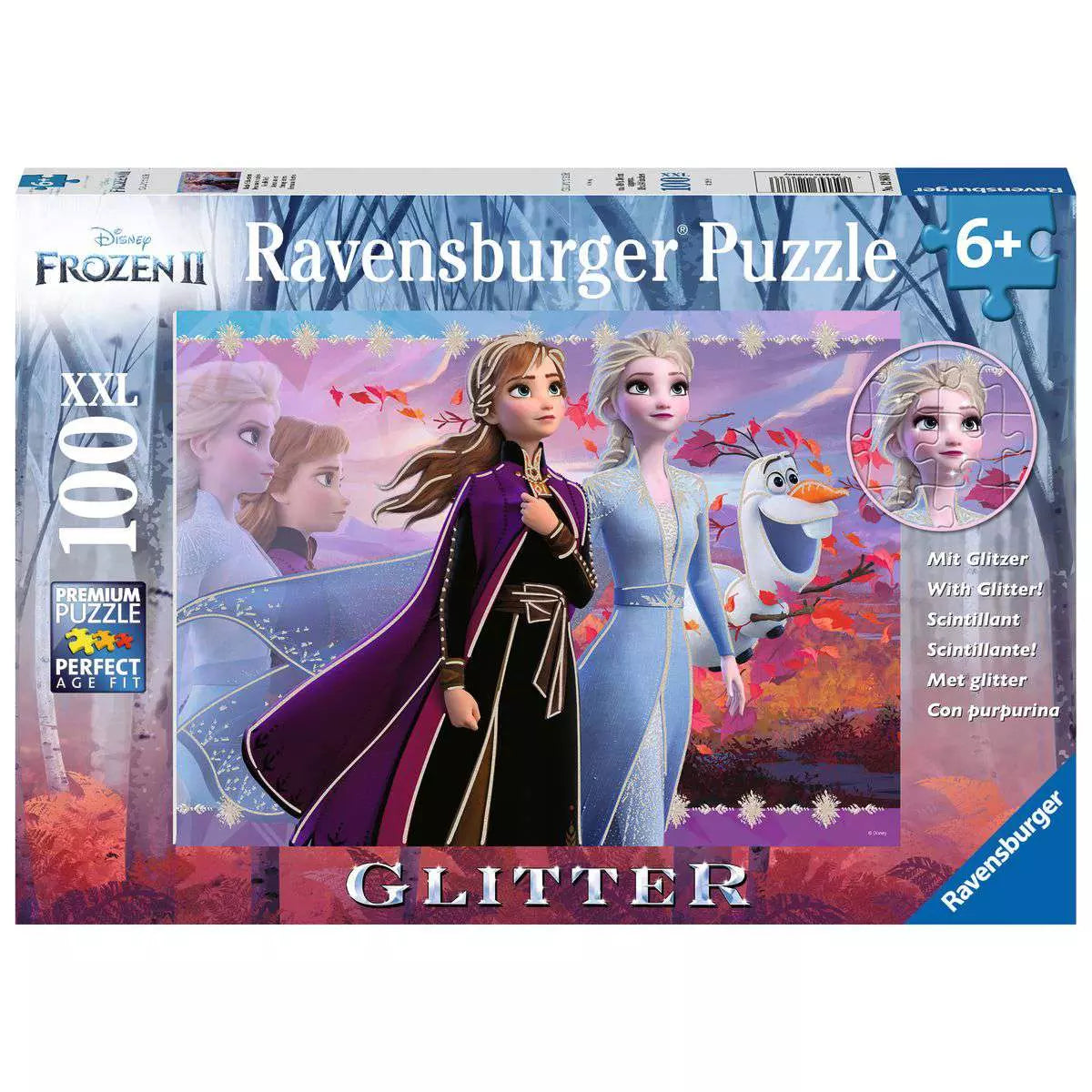 Disney Strong Sisters Frozen II 100 Piece Glitter Puzzle