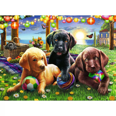 Puppy Picnic 100 Piece Puzzle