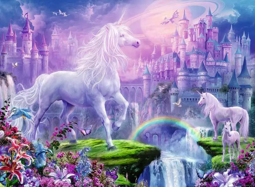 Glitter Unicorn Kingdom 100 Piece Puzzle