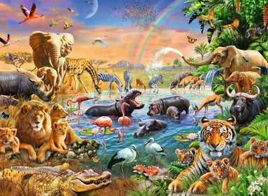 Savannah Jungle Waterhole 100 Piece Puzzle