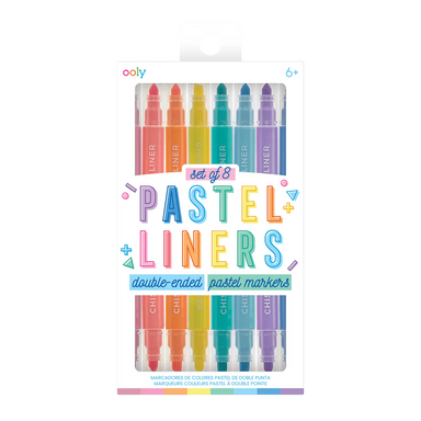 OOLY Pastel Liners Set of 8 Double Ended Pastel Liners