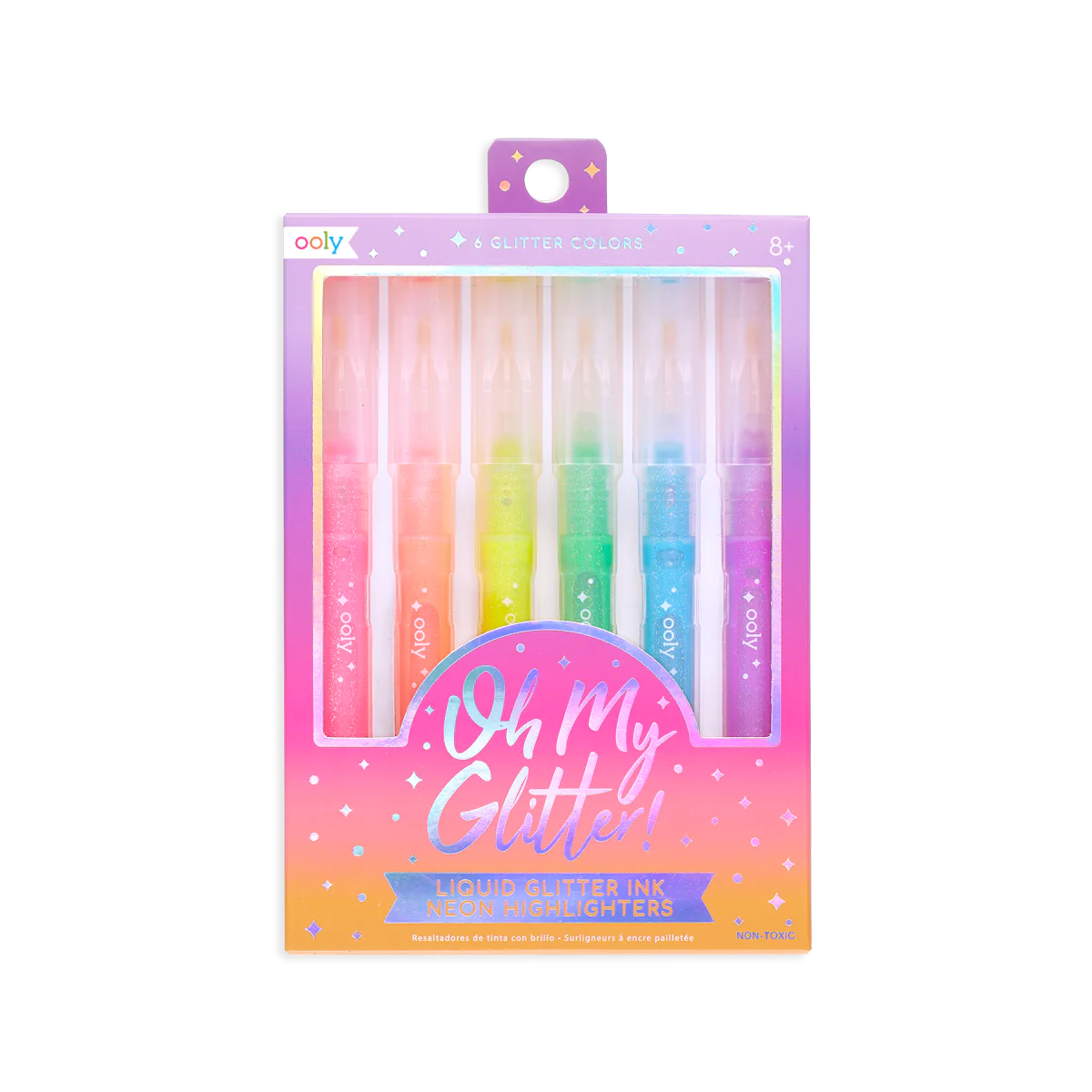 OOLY Oh My Glitter! - Liquid Glitter Ink Neon Highlighters