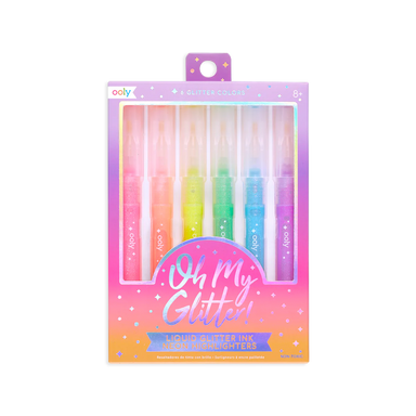 OOLY Oh My Glitter! - Liquid Glitter Ink Neon Highlighters