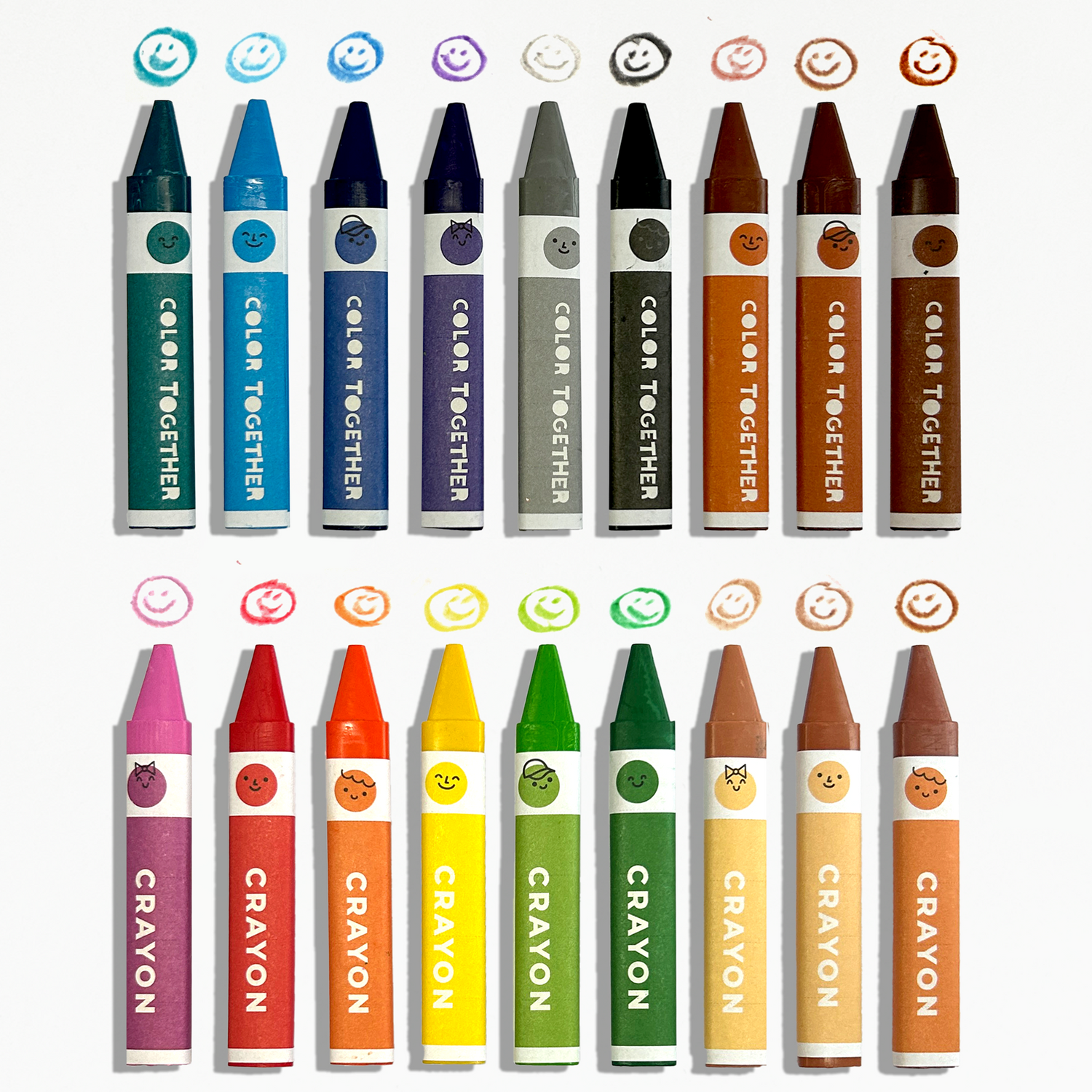 OOLY Color Together Triangular Crayons - Easy Grip - Set of 18
