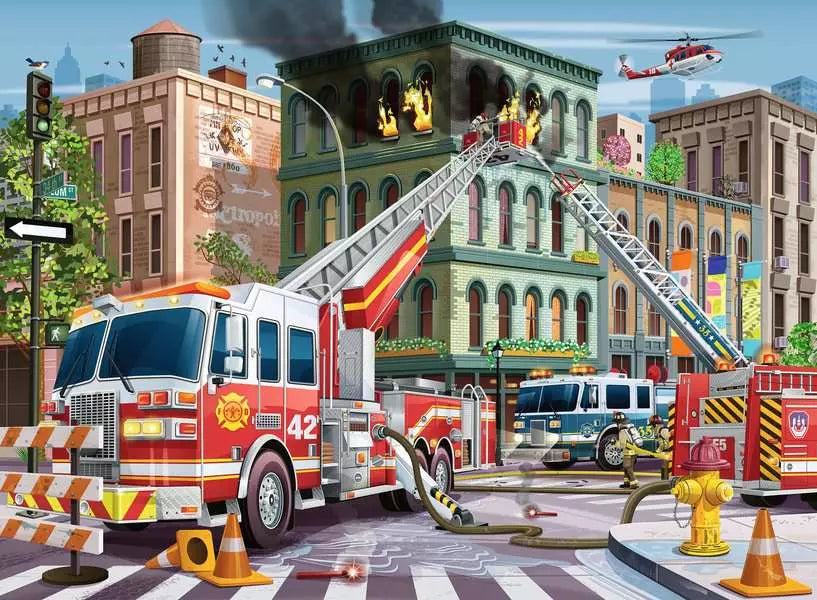 Fire Truck Rescue 100 Piece Puzzle