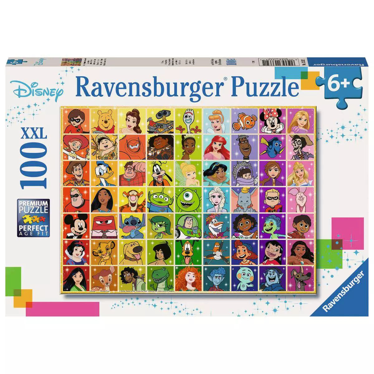 Disney Multi-Character Color Palette 100 Piece Puzzle