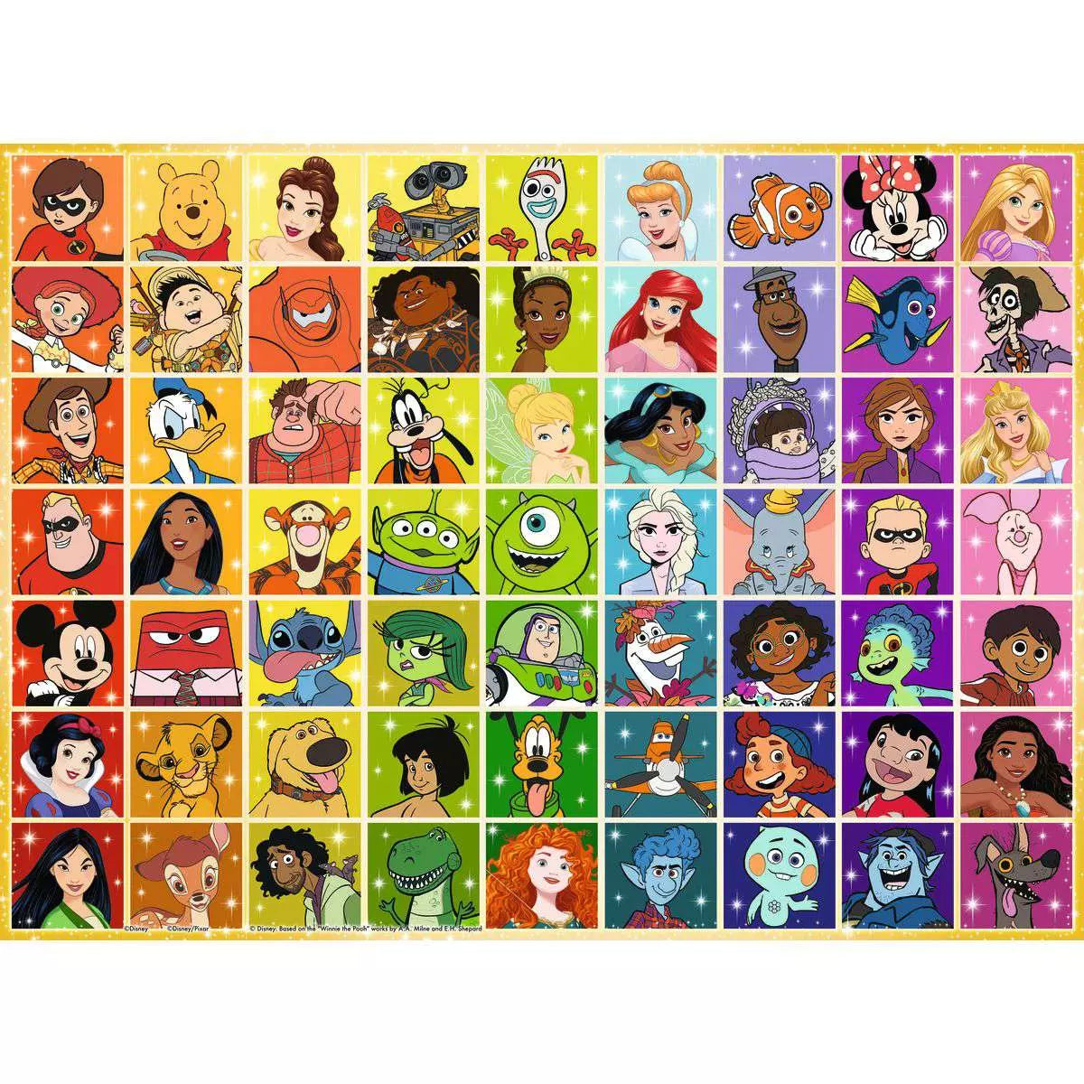Disney Multi-Character Color Palette 100 Piece Puzzle