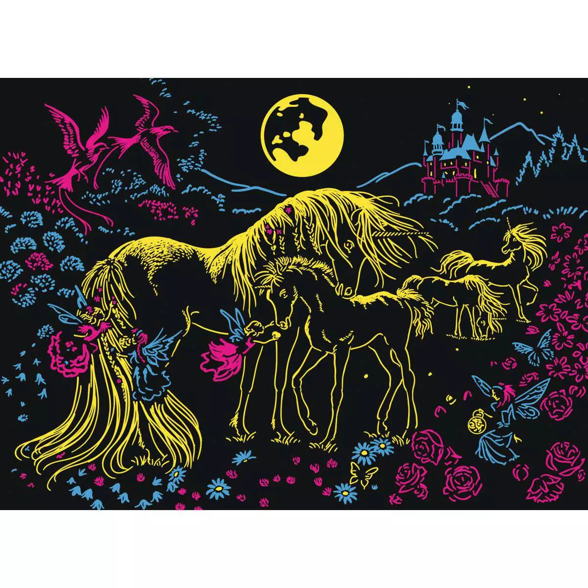 RAV Unicorns In The Moonlight 100 Piece XXL Glow In The Dark Puzzle