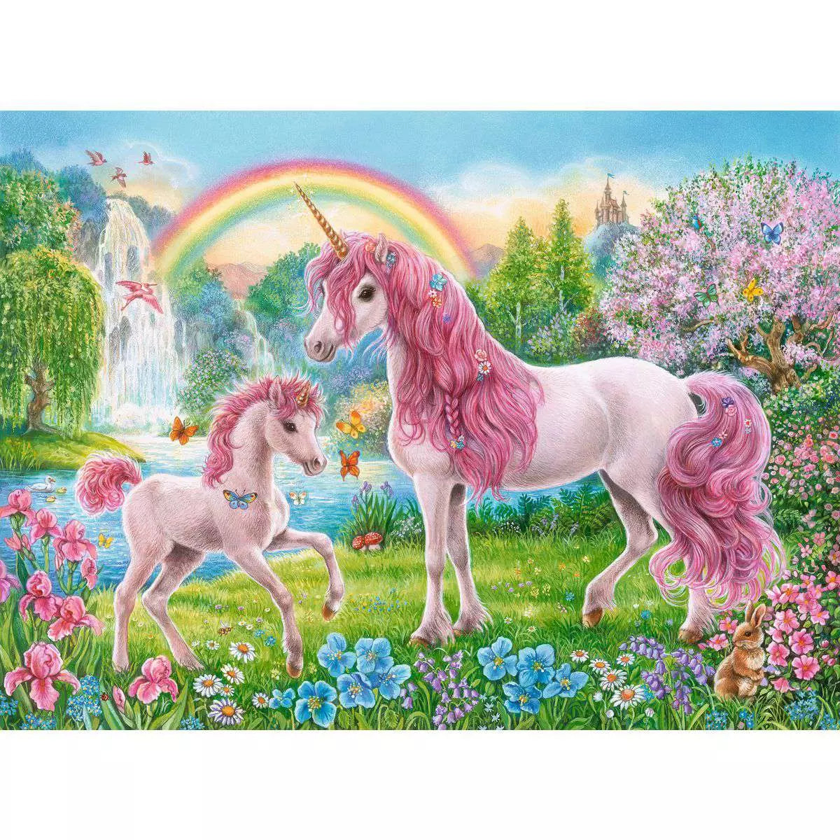 Magical Unicorns 100 Piece Puzzle With Coloring Booklet