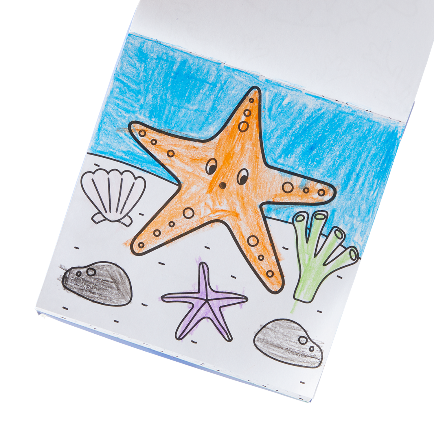 OOLY Carry Along! Coloring Book and Crayon Set - Sea Life - Set of 9 Crayons