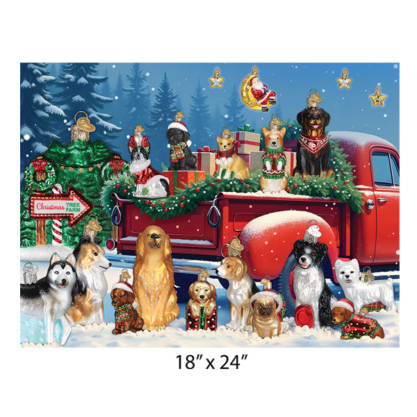 Old World Christmas Furry Frenzy 500 Piece Puzzle