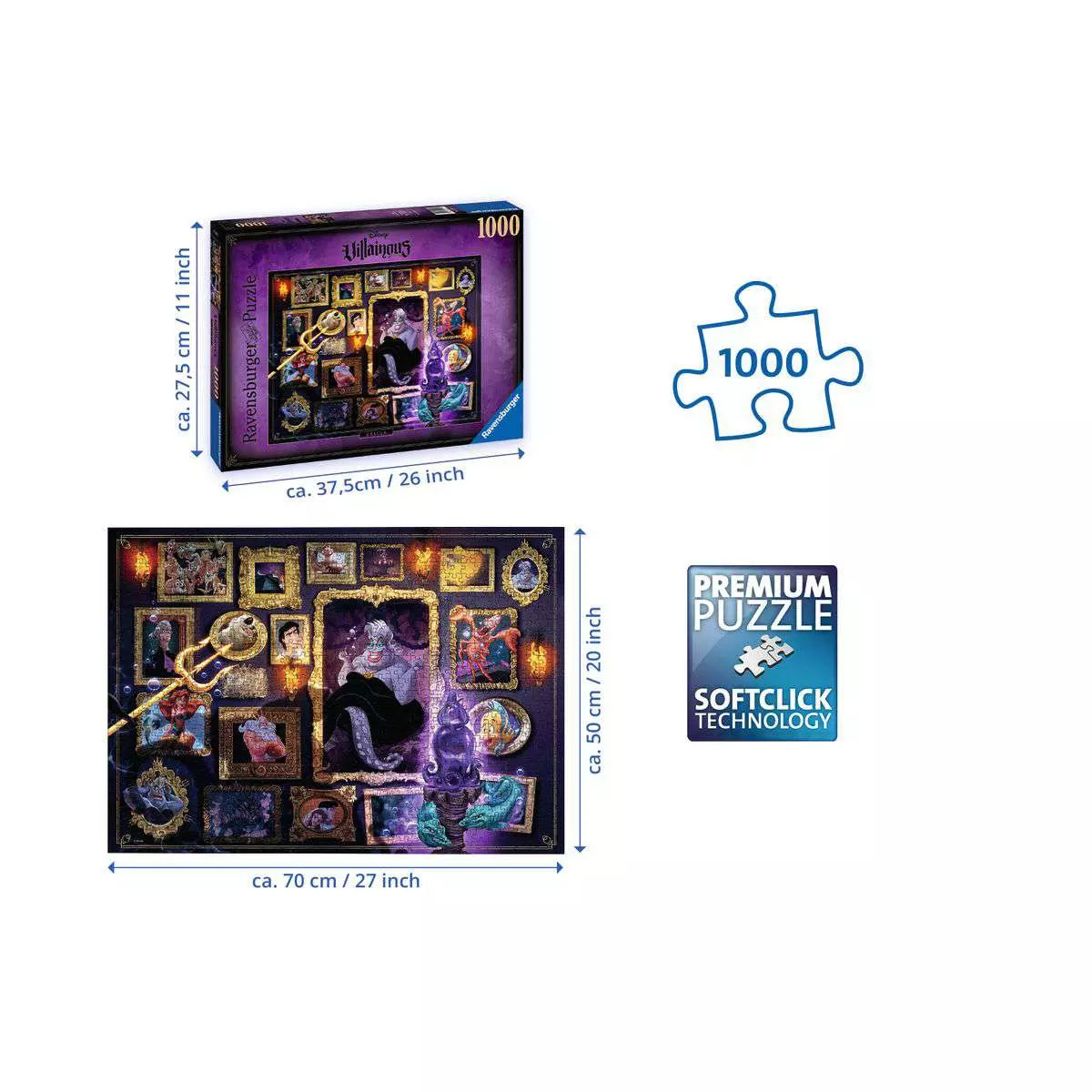 Disney Villainous Ursula 1000 Piece Puzzle