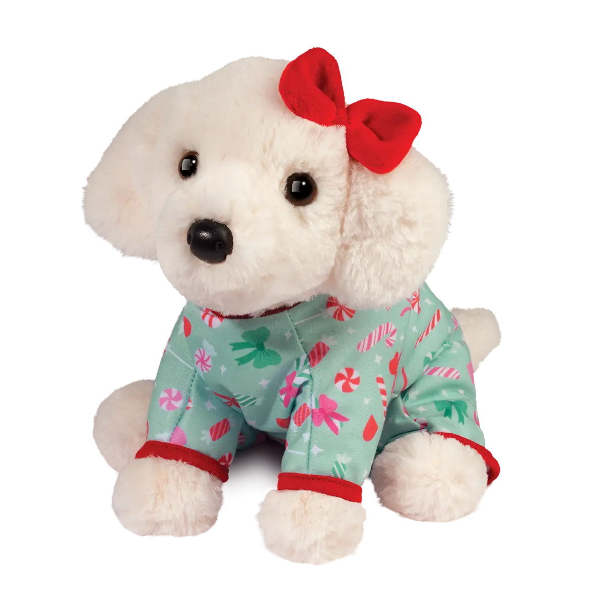 Christmas White Lab with Pajamas - Medium