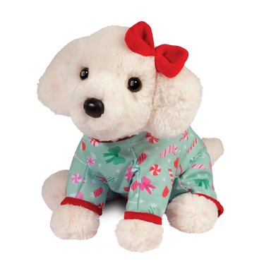 Christmas White Lab with Pajamas - Medium