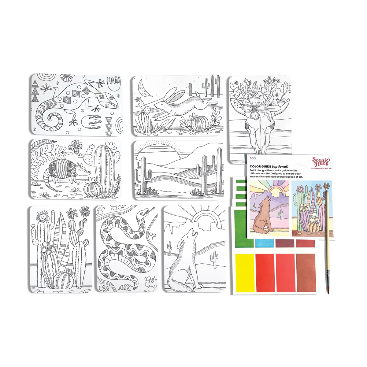 OOLY Desert Get Away Scenic Hues DIY Watercolor Art Kit