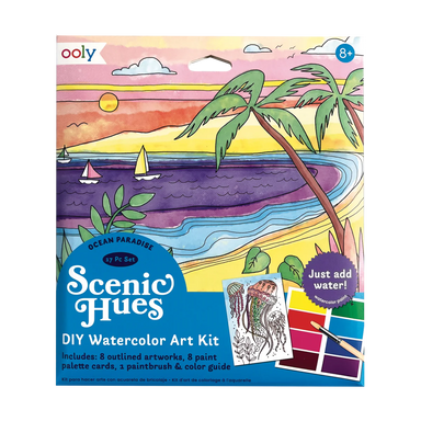 OOLY Ocean Paradise Scenic Hues DIY Watercolor Art Kit
