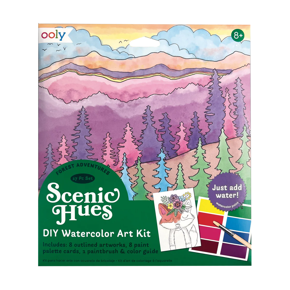 OOLY Forest Adventure Scenic Hues DIY Watercolor Art Kit