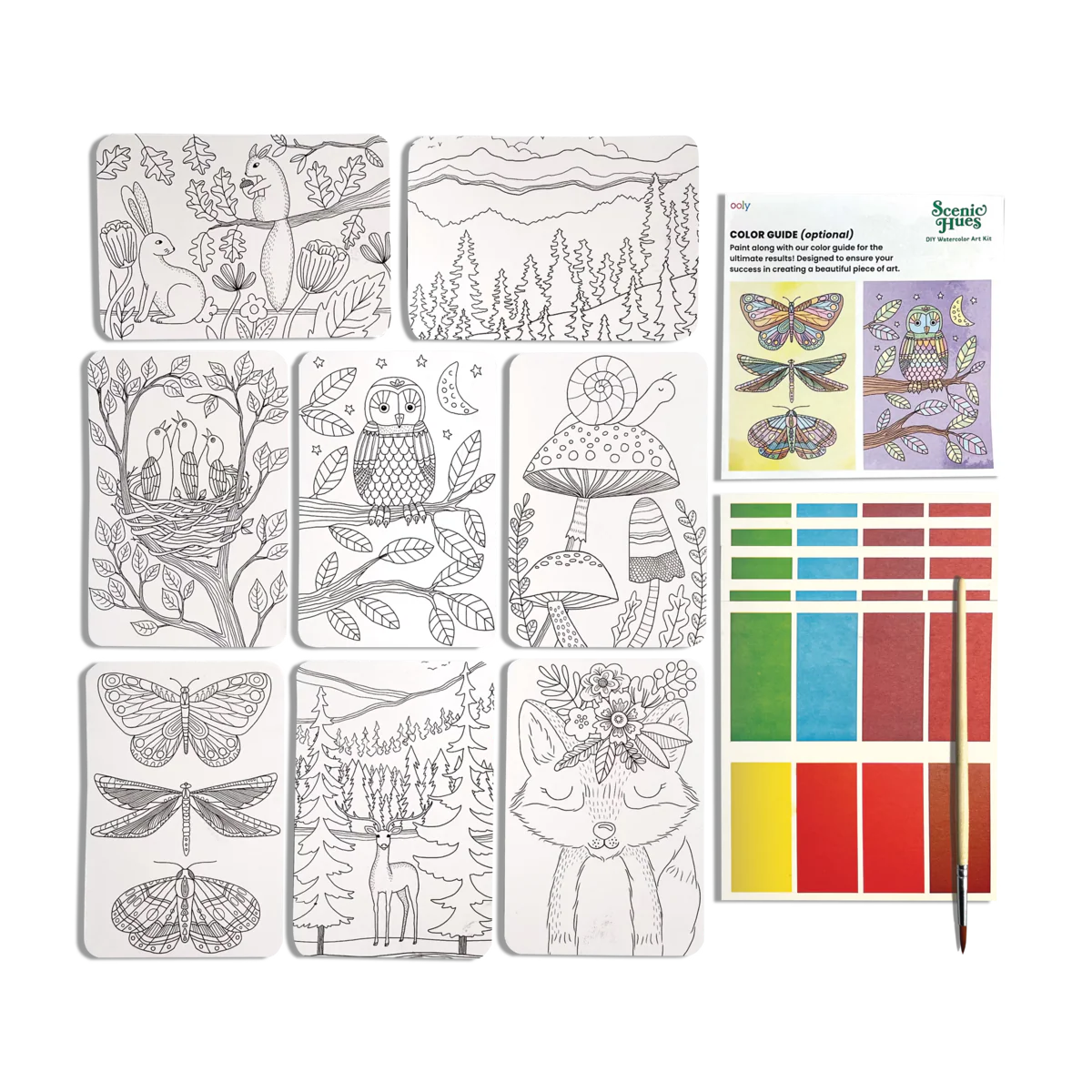 OOLY Forest Adventure Scenic Hues DIY Watercolor Art Kit