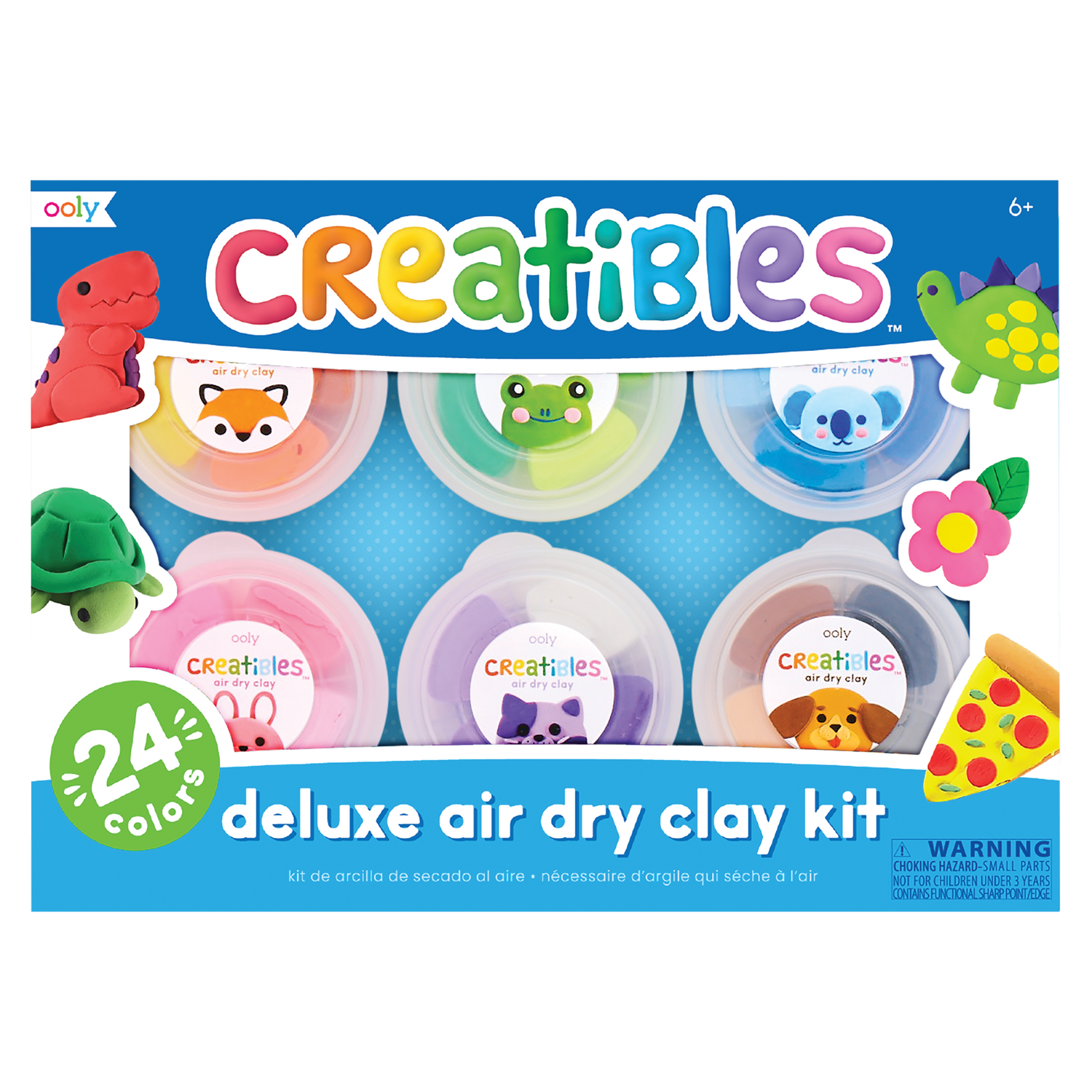 OOLY Creatibles Deluxe Air Dry Clay Kit - Set of 24 Colors