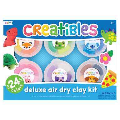 OOLY Creatibles Deluxe Air Dry Clay Kit - Set of 24 Colors