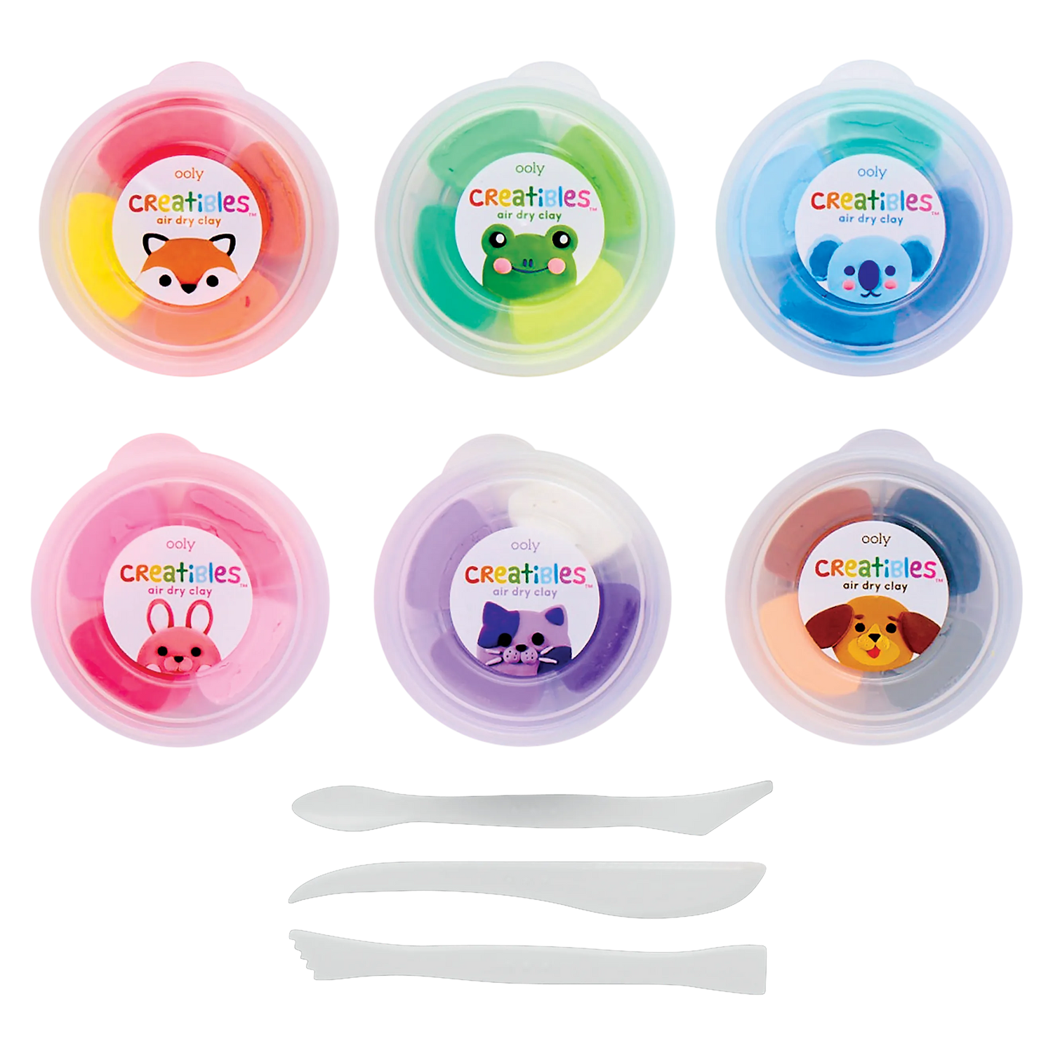 OOLY Creatibles Deluxe Air Dry Clay Kit - Set of 24 Colors