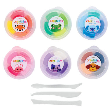 OOLY Creatibles Deluxe Air Dry Clay Kit - Set of 24 Colors