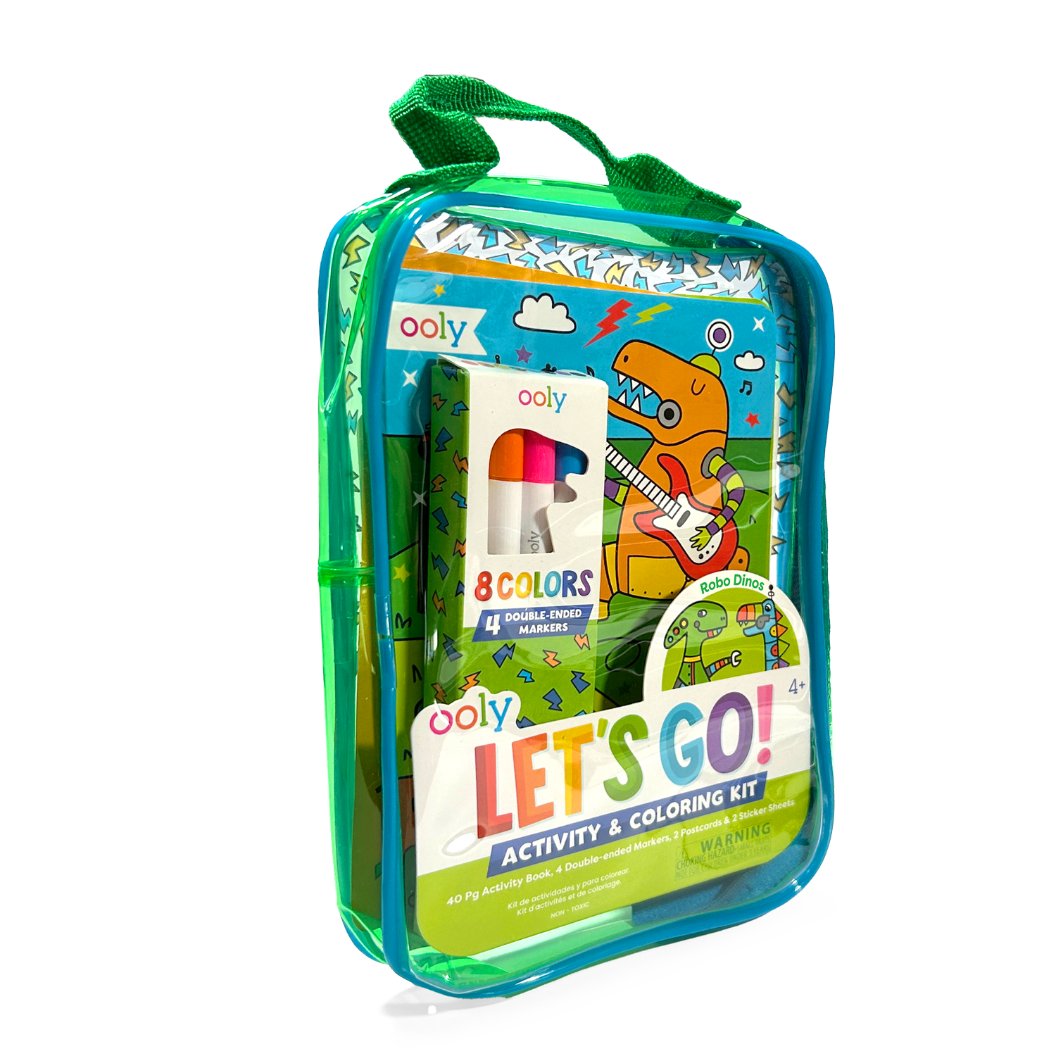 OOLY Let's Go! Activity & Coloring Kit - Robo Dinos