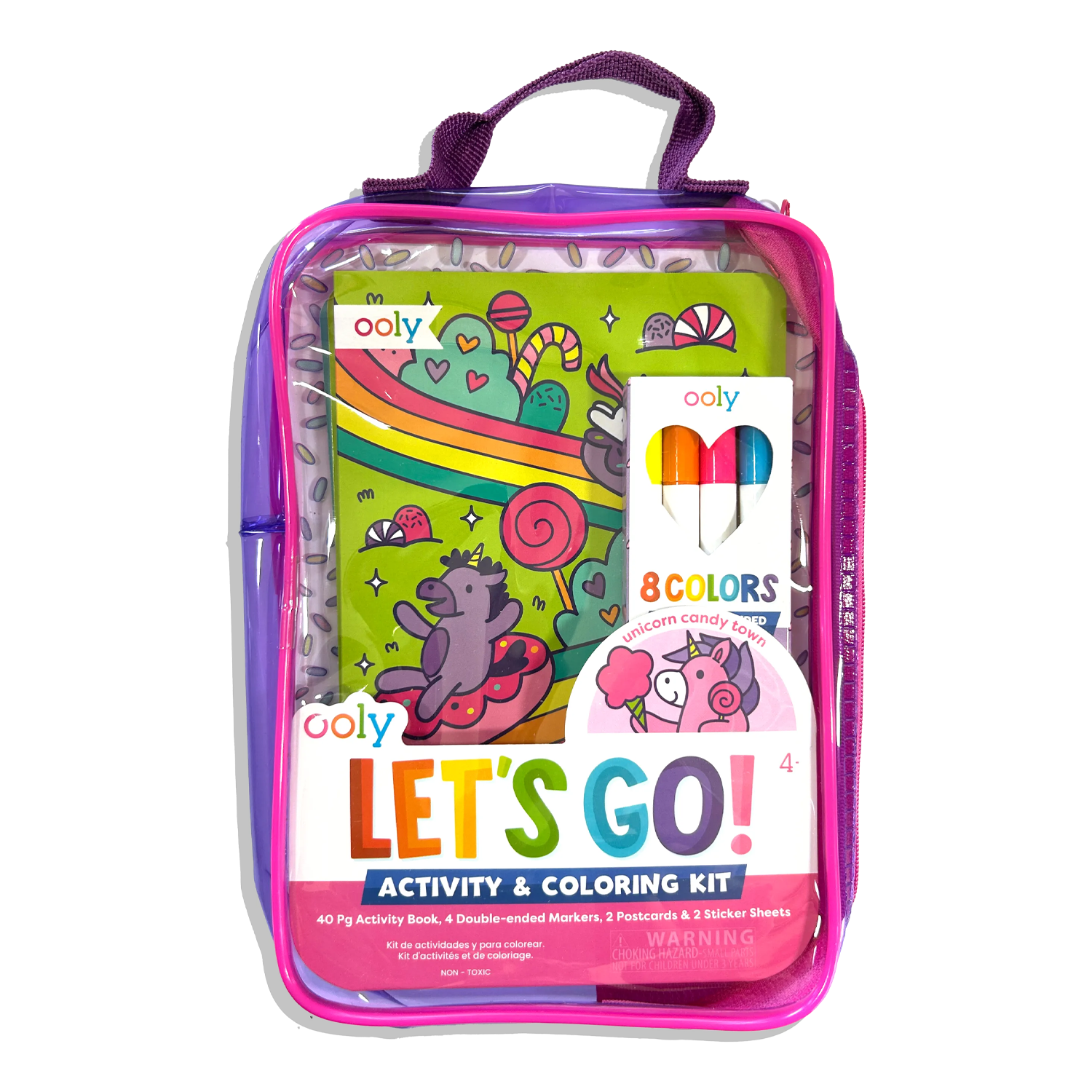 OOLY Let's Go! Activity & Coloring Kit - Unicorn Candy Town