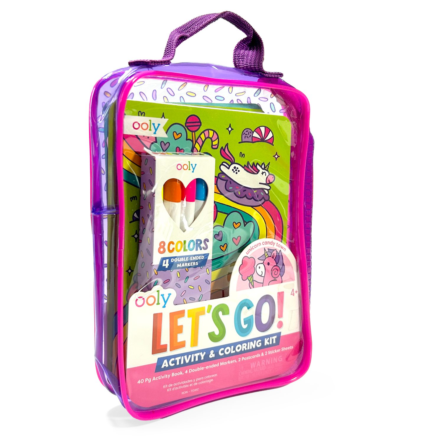 OOLY Let's Go! Activity & Coloring Kit - Unicorn Candy Town