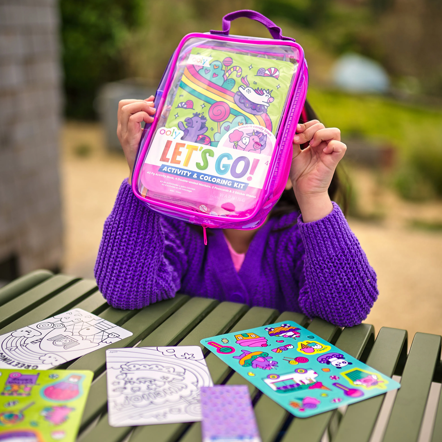 OOLY Let's Go! Activity & Coloring Kit - Unicorn Candy Town