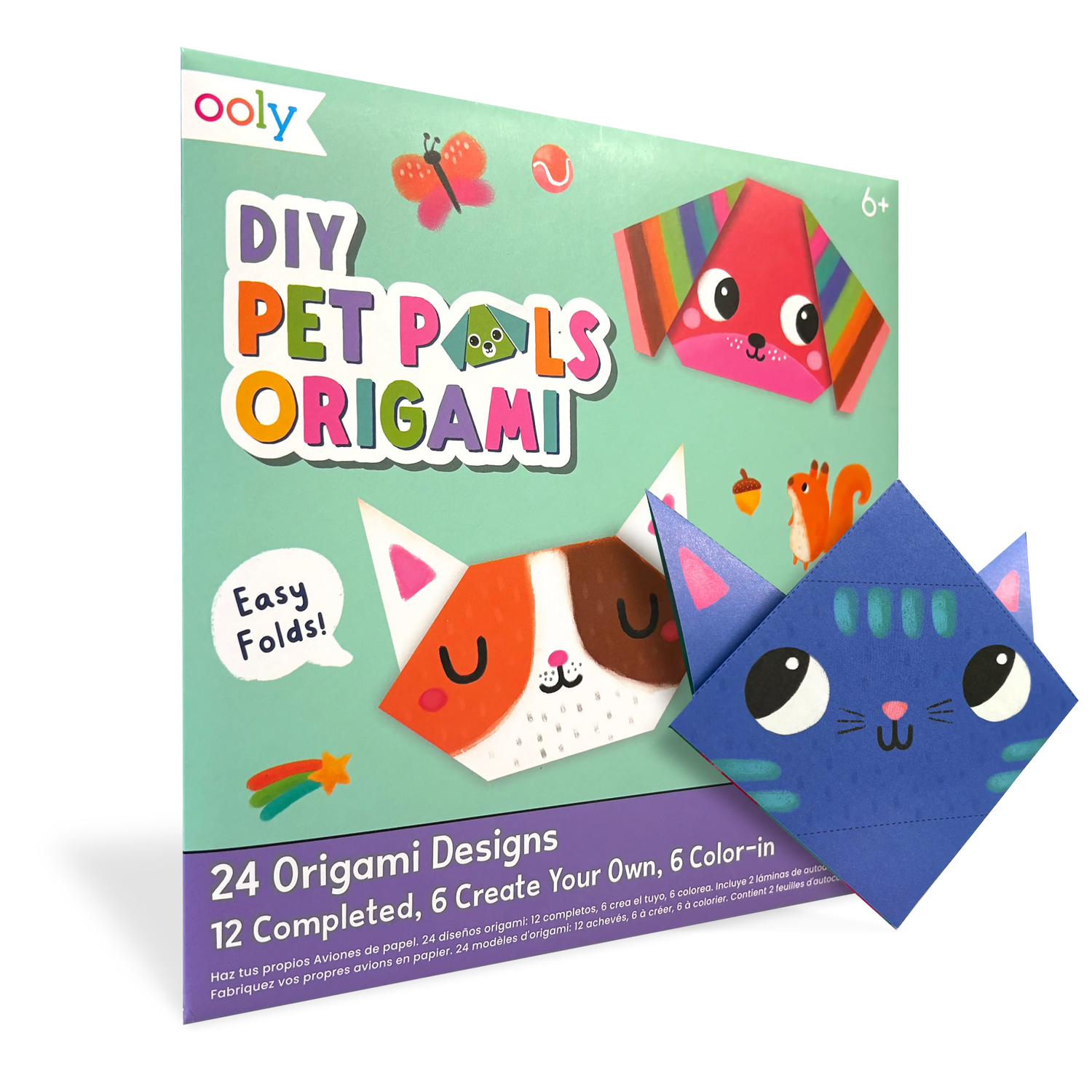 OOLY DIY Pet Pals Origami Activity Kit - 24 Designs